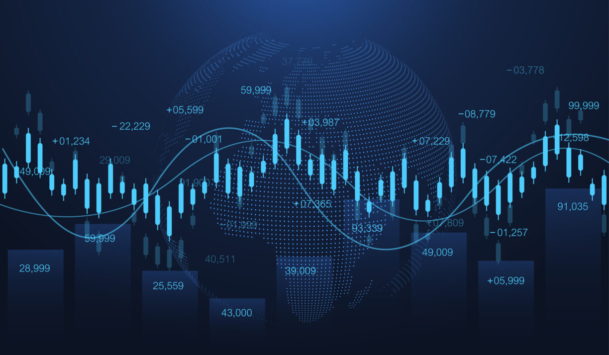 Stock Market Or Forex Trading Graph In Futuristic Concept For Fi - The ...